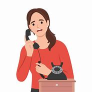 Image result for Lady Answering Phone