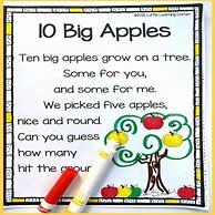 Image result for Apple Poem for Preschool