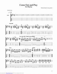 Image result for Come Out and Play Guitar Tab