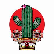 Image result for Cartoon Cactus Tattoo