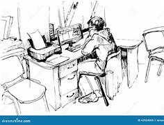 Image result for Person Using Computer Drawing