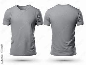 Image result for Blank Grey T-Shirt Back
