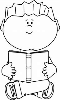 Image result for Children Reading Clip Art Black and White