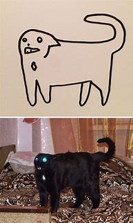 Image result for Poorly Drawn Cat Memes