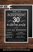 Image result for Surprise 30th Birthday Invitations Men
