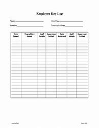 Image result for Employee Key Sign Out Form