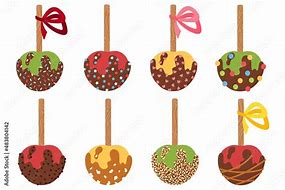 Image result for Clip Art Caramel Chocolate Candy Apple