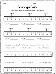 Image result for Reading a Ruler Measurements Test