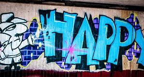 Image result for Word Happy Graffiti