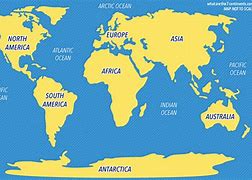 Image result for World Map 7 Continents