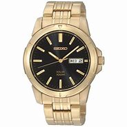 Image result for Seiko Gold Watch Black Face