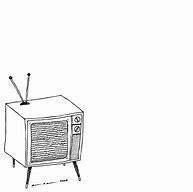 Image result for Vintage TV Set Line Art