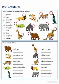 Image result for Zoo Animals Vocabulary