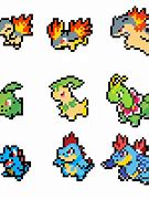 Image result for Pokemon Starters Pixel Art