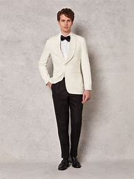 Image result for Cream White Bow Tie Black Suit
