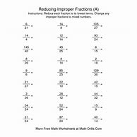 Image result for Improper Fractions Worksheets Printable