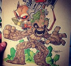 Image result for Funny Groot Art