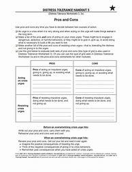 Image result for Pros and Cons DBT Blank Template