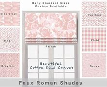 Image result for Pink Faux Roman Shades