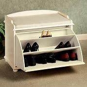 Image result for Seat with Shoe Racks and Storage