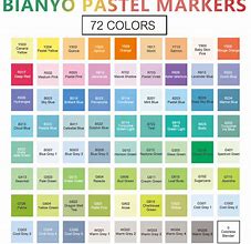 Image result for Bianyo Alcohol Markers Swatch Chart
