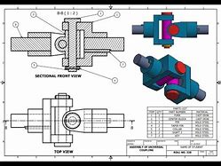 Image result for Universal Coupling 2D Drawing