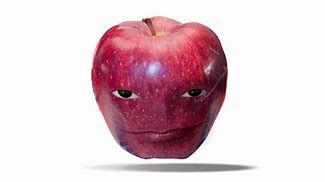 Image result for Apple with Face Meme with Black BG