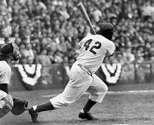 Image result for Jackie Robinson First Baseball