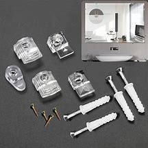 Image result for Plastic Concealed Screw Mirror Mounting Clips