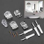 Image result for Mounting Clips for a Round Frameless Mirror