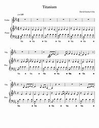 Image result for Titanium Violin Sheet Music