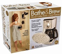 Image result for Shower Coffee Maker Fake Box