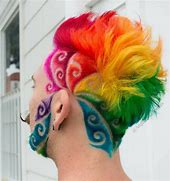 Image result for Man with Rainbow Hair Art