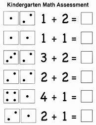 Image result for Kindergarten Math Test Printable