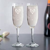 Image result for 50th Wedding Anniversary Champagne Flutes