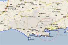 Image result for Road Map of Poole Dorset