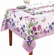 Image result for Pink Floral Tablecloth