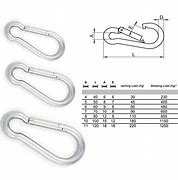 Image result for Snap Hook Sizes