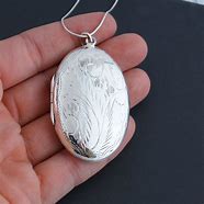 Image result for Sterling Silver Picture Locket Necklace