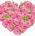 Image result for Pink Hearts and Roses Heart Shape