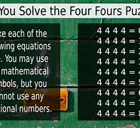 Image result for Four 4's