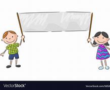 Image result for Cartoon Kids Holding a Banner