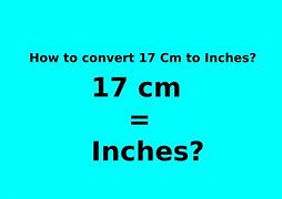 Image result for 17Cm in Inches