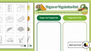 Image result for Vegan or Vegetarian Sorting Activity
