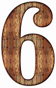 Image result for Wooden White Number 6