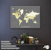 Image result for Push Pin World Map Personalized