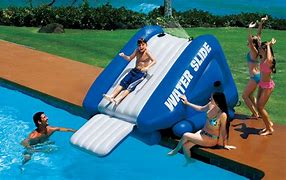 Image result for Swimming Pool Inflatable Water Slide