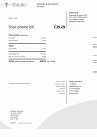 Image result for T-Mobile Paper Bill Sample