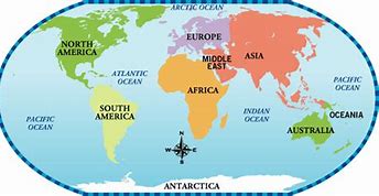 Image result for Land Mass of Each Continent