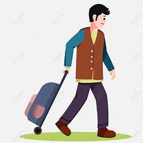 Image result for Man with Suitcase Cartoon